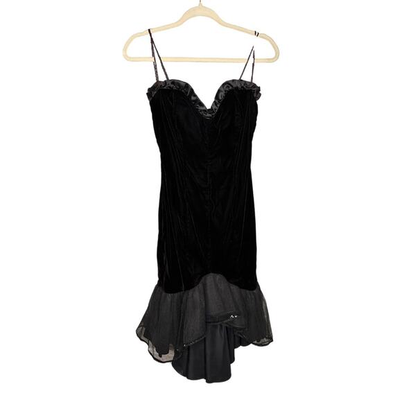 Vintage MIDI Mermaid Tulle Bottom Velvet Base Sequins - Picture 1 of 11